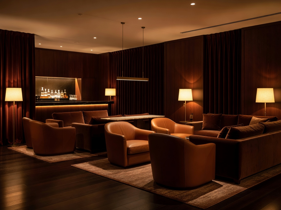 Exclusive VIP lounge with warm ambient lighting